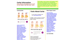 Desktop Screenshot of carbs-information.com