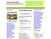 Tablet Screenshot of carbs-information.com